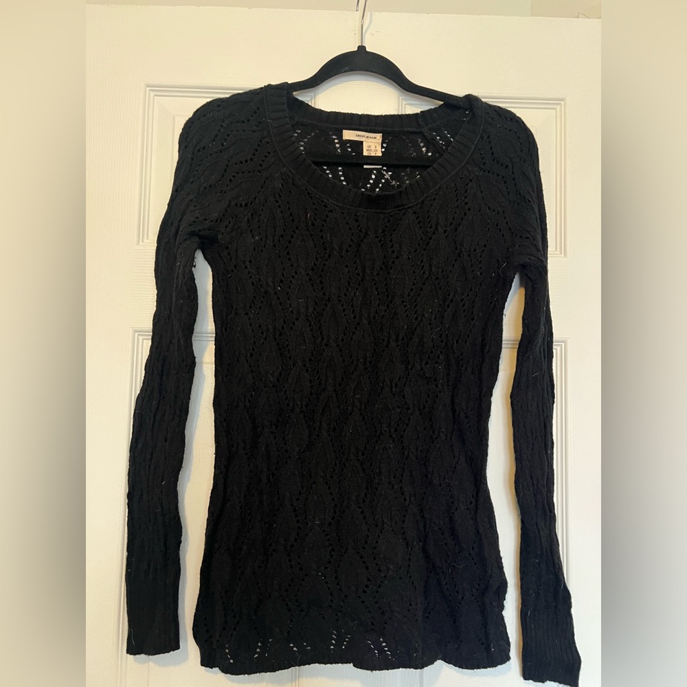 DKNY Black Knit Sweater Top size S